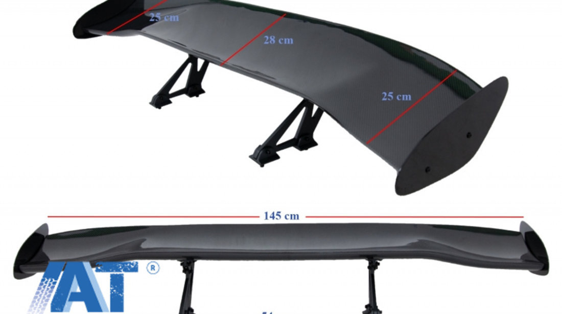 Eleron Spoiler Universal Reglabil GT Design Carbon Real