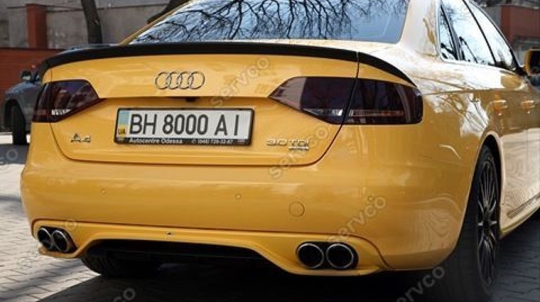 Eleron tuning sport portbagaj Audi A4 B8 8K ABT AB Look RS4 S4 Sline sedan din 3 piese v3