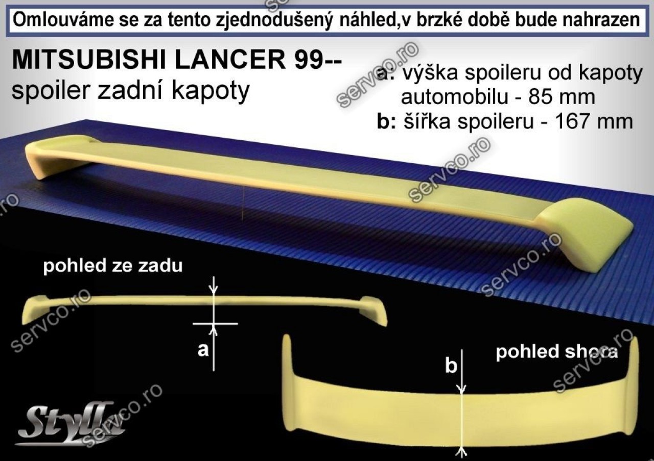 Eleron tuning sport portbagaj Mitsubishi Lancer Sedan 1995-2003 v1