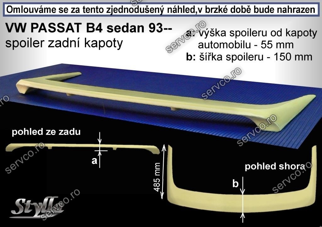 Eleron tuning sport portbagaj Volkswagen Passat B4 Sedan 1994-1996 v4