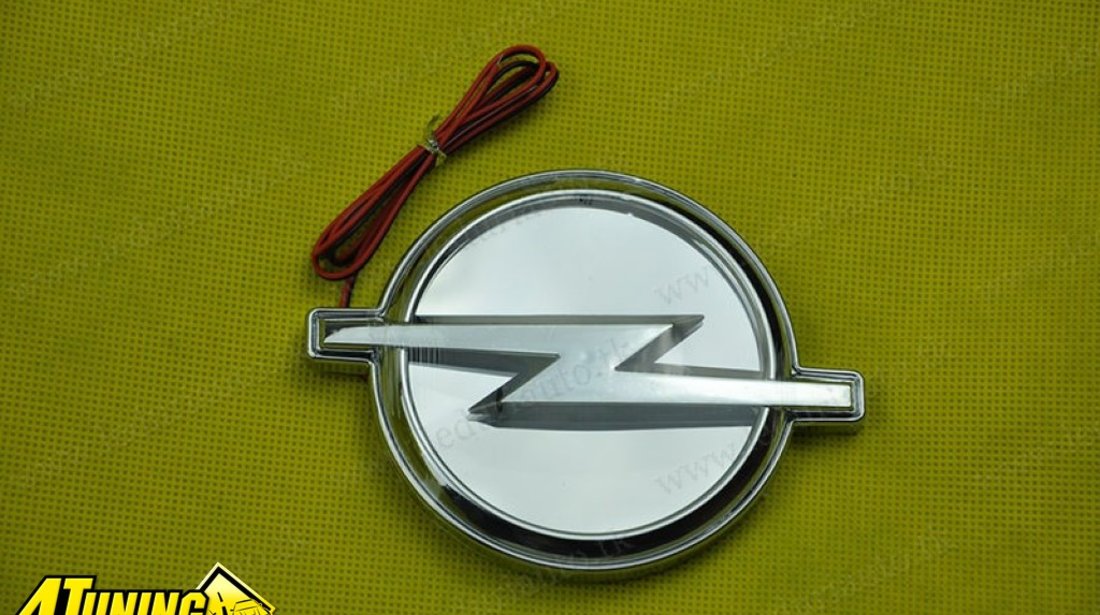 Emblema 3D Opel led lumina alba Sigla iluminata Logo opel