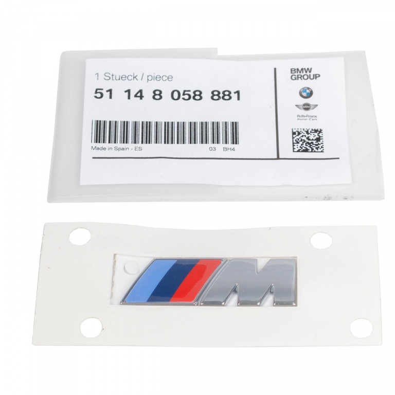 Emblema Aripa Laterala Fata Oe Bmw Seria 7 F01, F02 2008-2015 M 45x15mm 51148058881