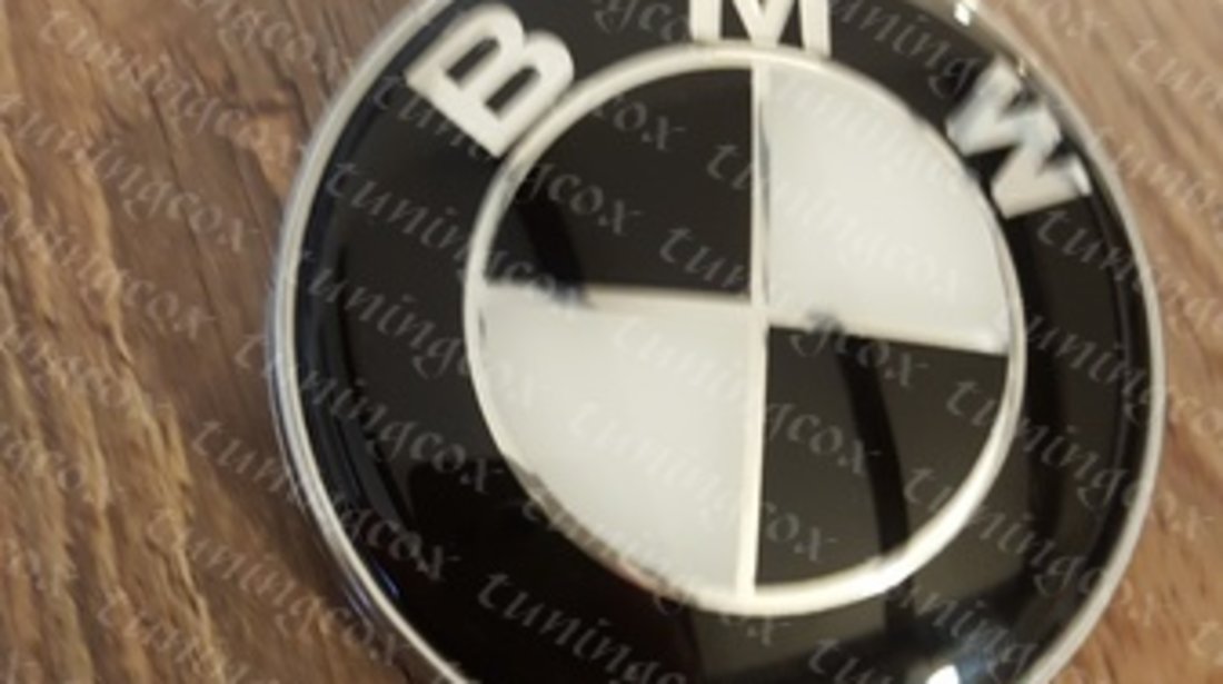 Emblema bmw negru cu alb capota sau portbagaj