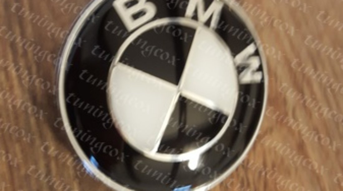 Emblema bmw negru cu alb capota sau portbagaj