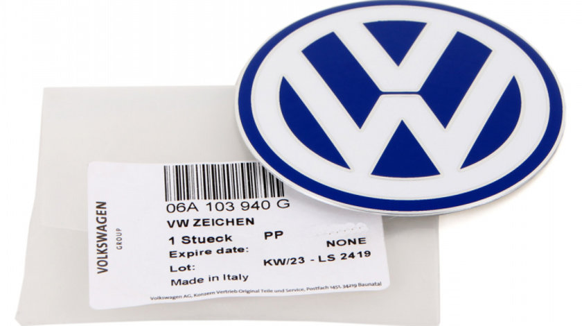 Emblema Capac Motor Oe Volkswagen Touran 1 2003-2010 Albastru 06A103940G