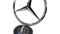 Emblema Capota Am Mercedes-Benz 44MM Crom / Albast...