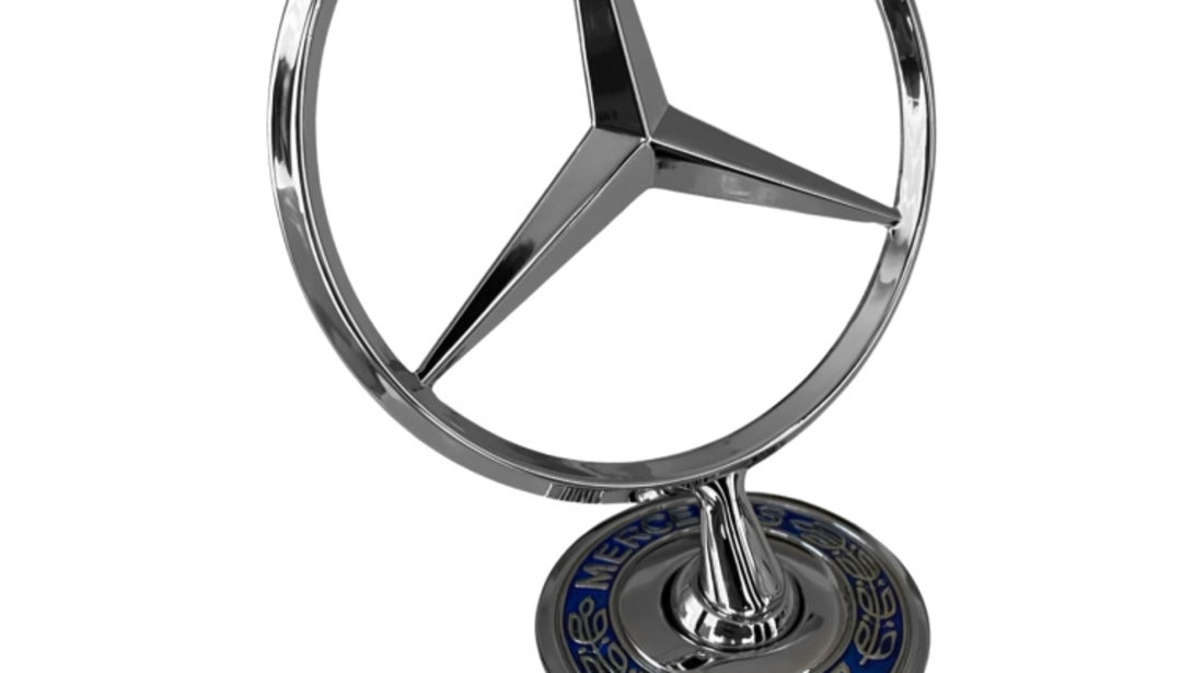 Emblema Capota Am Mercedes-Benz 44MM Crom / Albastru EM-BENZ