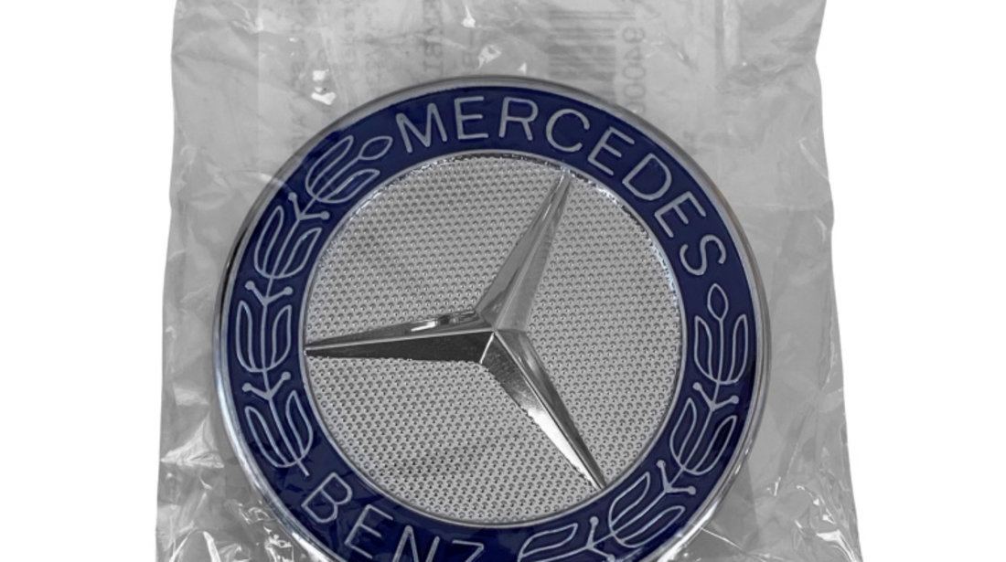 Emblema Capota Am Mercedes-Benz 57MM Albastru EM-BENZ-21