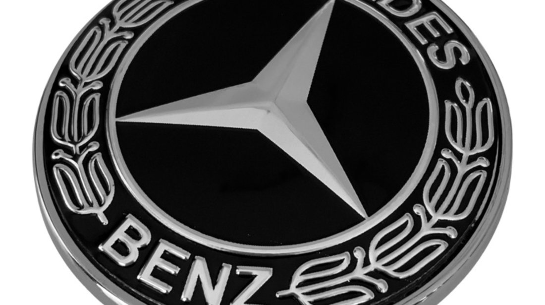 Emblema Capota Am Mercedes-Benz 57MM Negru EM-BENZ-02