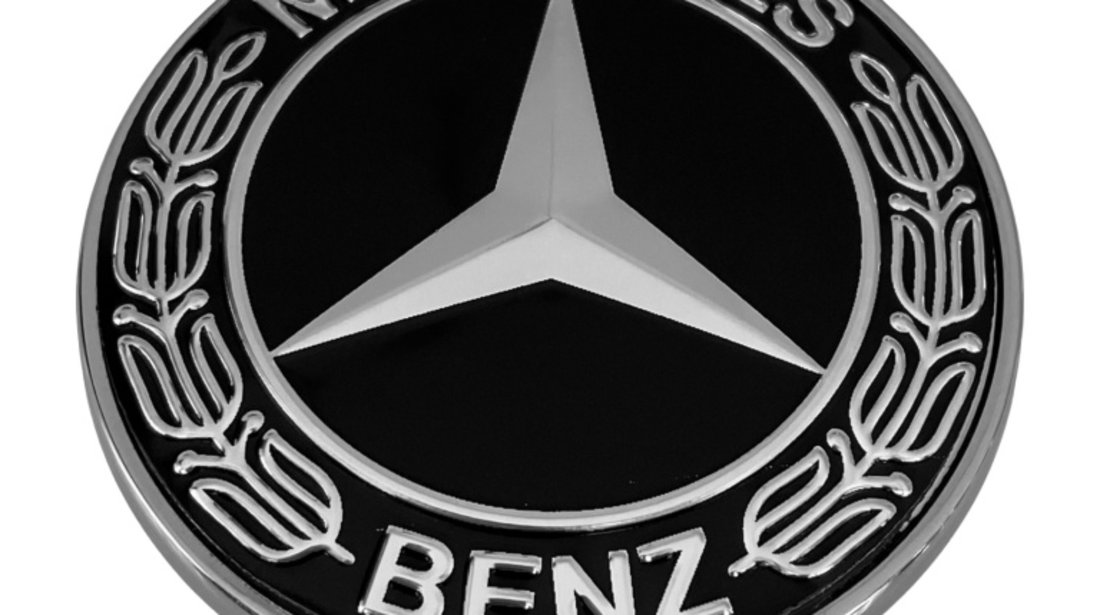 Emblema Capota Am Mercedes-Benz 57MM Negru EM-BENZ-02