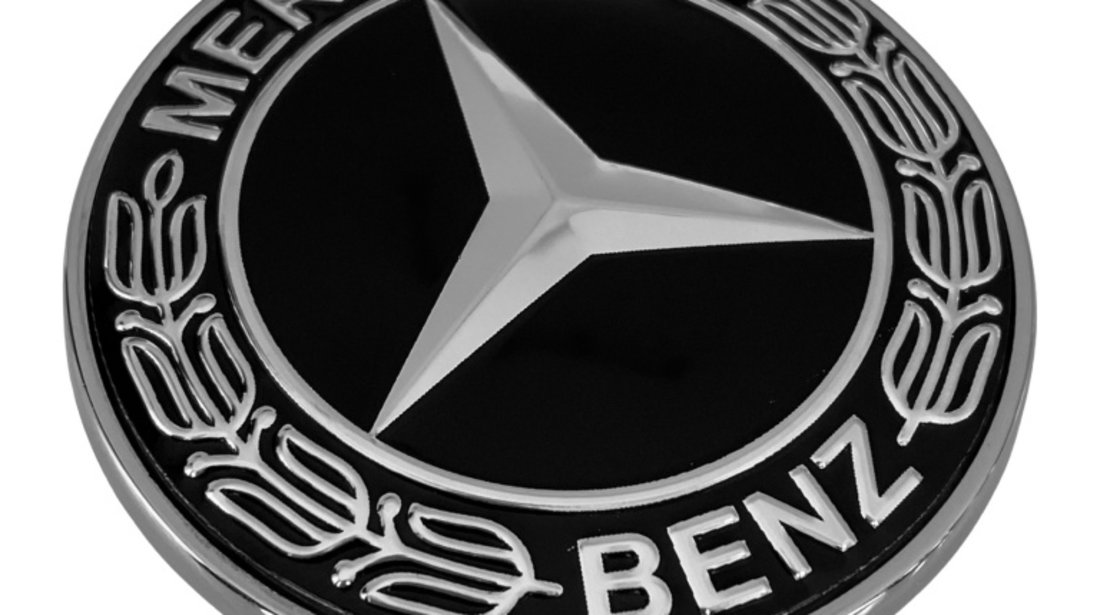 Emblema Capota Am Mercedes-Benz 57MM Negru EM-BENZ-02