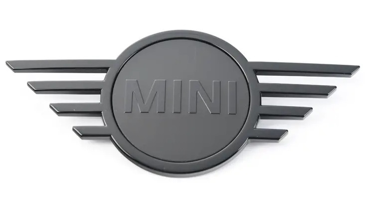 Emblema Capota Motor Fata Oe Mini F60 2016→ Negru Lucios Cu Interior Negru Mat "Black Line" Newer Design 51149880865