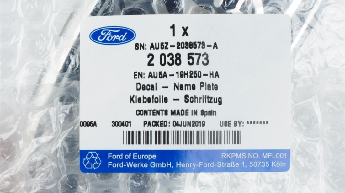Emblema Fata Oe Ford Fiesta 6 2008-2012 2038573