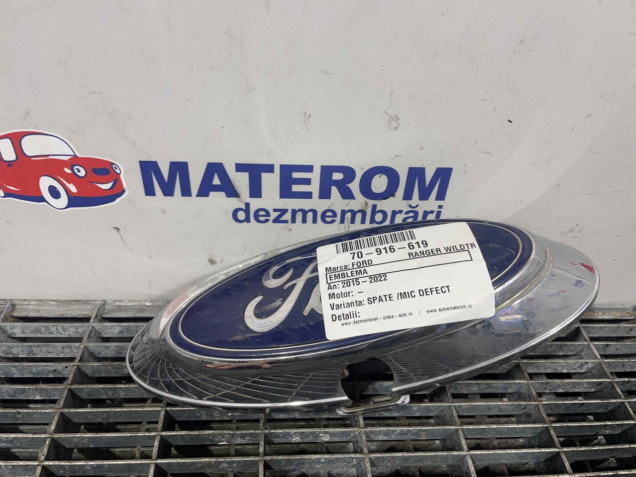 EMBLEMA FORD RANGER - - (2015 2022)