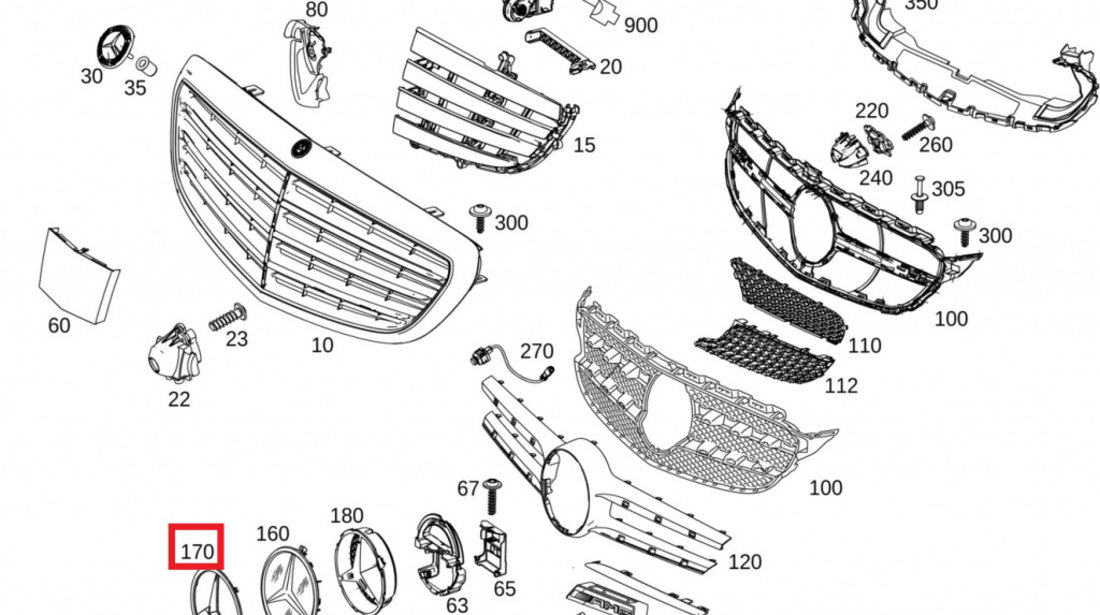 Emblema Grila Radiator Fata Oe Mercedes-Benz SLC-Class R172 2016-2020 A0008171016