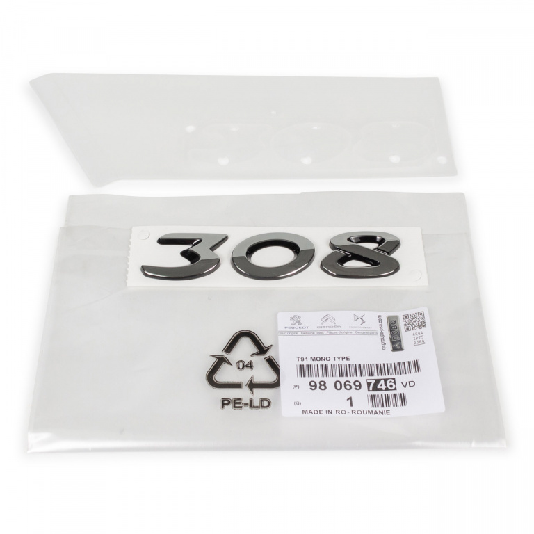 Emblema Haion 308 Oe Peugeot 308 2 2013-2021 98069746VD