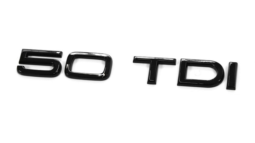 Emblema Haion Spate Oe Audi 50 TDI Tuning Exclusive Black 8W0853744ET94