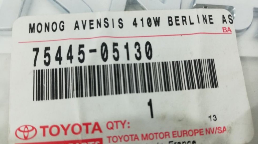 Emblema haion Toyota Avensis An 2009 2010 2011 2012 2013 2014 2015 cod 75445-05130