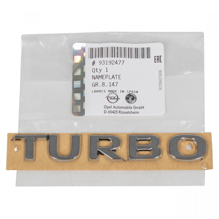 Emblema Haion Turbo Oe Opel Astra J 2009→ 93192477