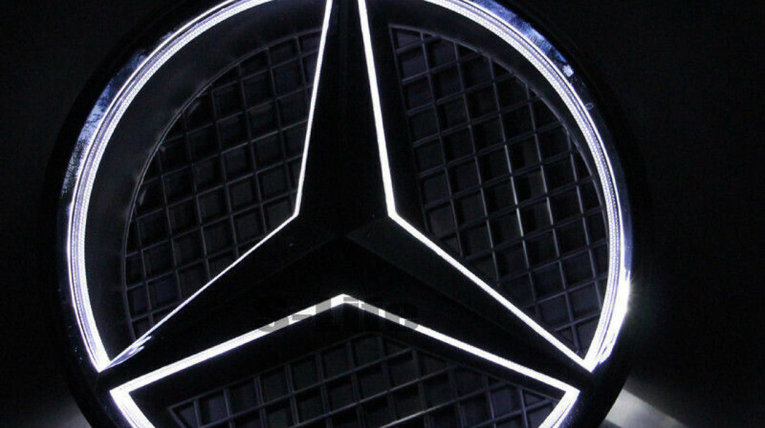 Emblema iluminata led Mercedes Benz grila 18.5cm sigla Glk C class