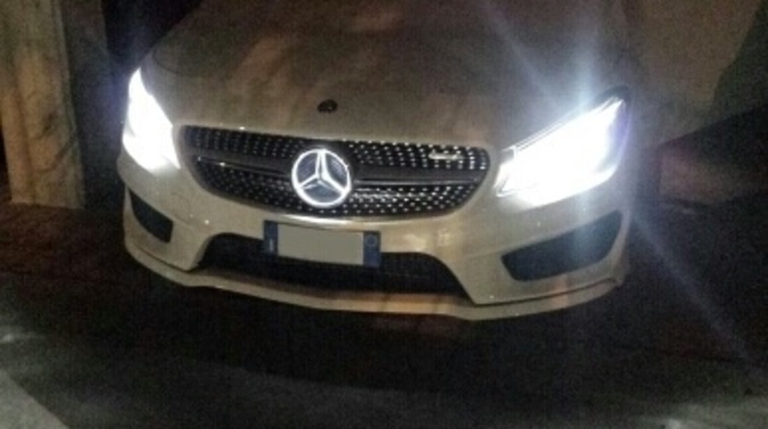 Emblema iluminata led Mercedes Benz grila 18.5cm sigla Glk C class