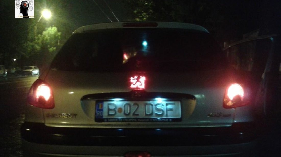 Emblema led portbagaj Peugeot 206/207