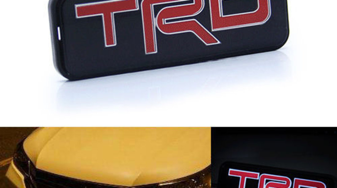 Emblema led TRD grila sigla toyota Camry Hilux Corolla Rav4 yaris