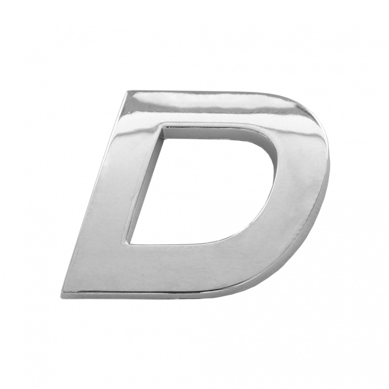 Emblema Litera &quot;D&quot; 26 mm Crom Mega Drive 64396