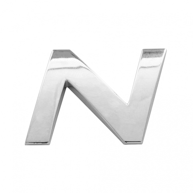 Emblema Litera &quot;N&quot; 26 mm Crom Mega Drive 64409