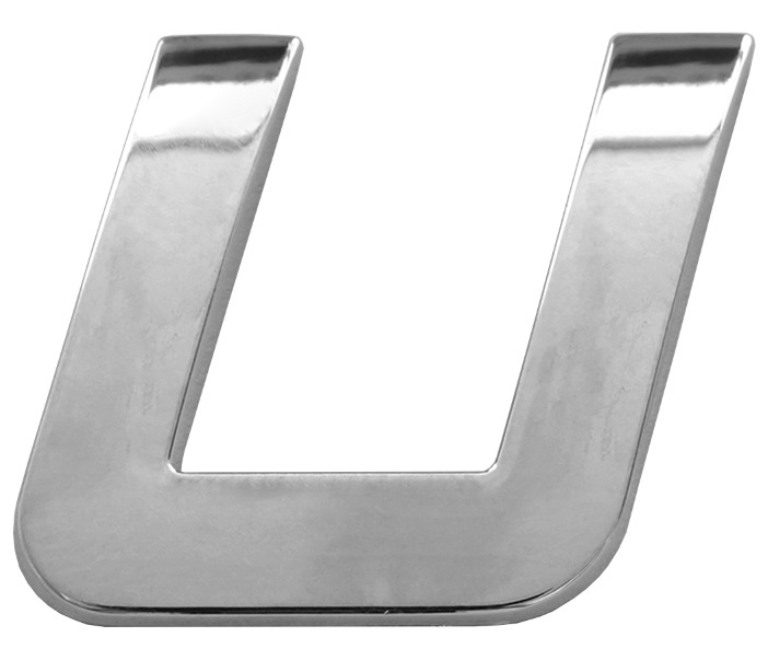 Emblema Litera &quot;U&quot; 26 mm Crom Mega Drive 64428