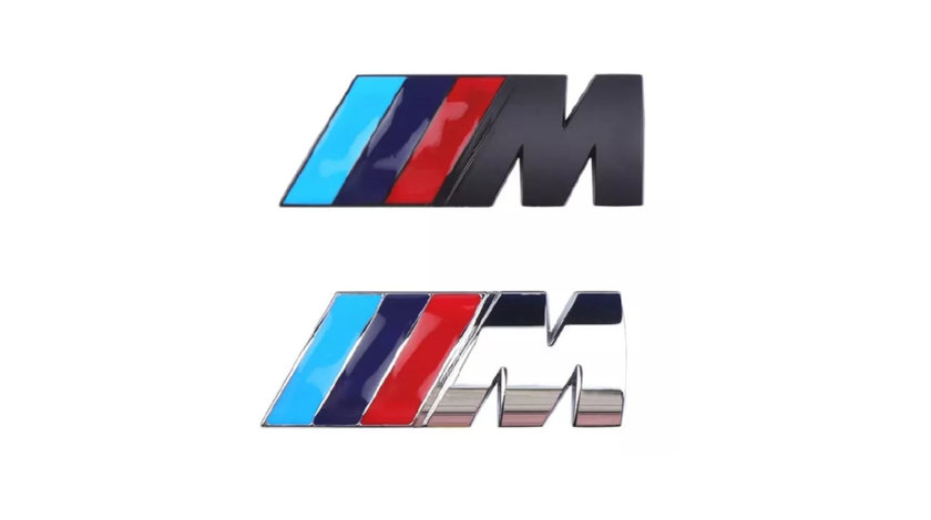 Emblema /Logo / Sigla M BMW metalica - negru mat