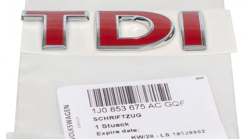 Emblema Oe Volkswagen TDI 1J0853675ACGQF