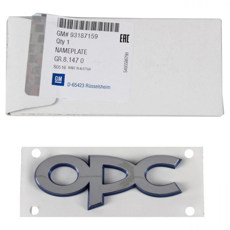 Emblema OPC Oe Opel Meriva B 2003-2010 93187159
