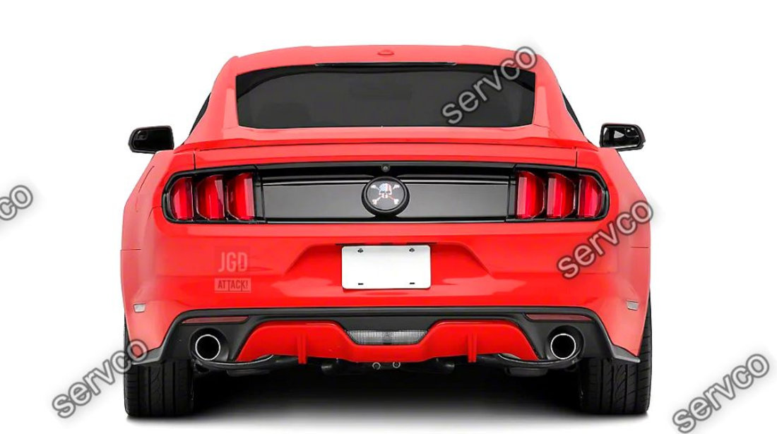 Emblema panou portbagaj bara spate Ford Mustang American Skull 2015-2021 v3