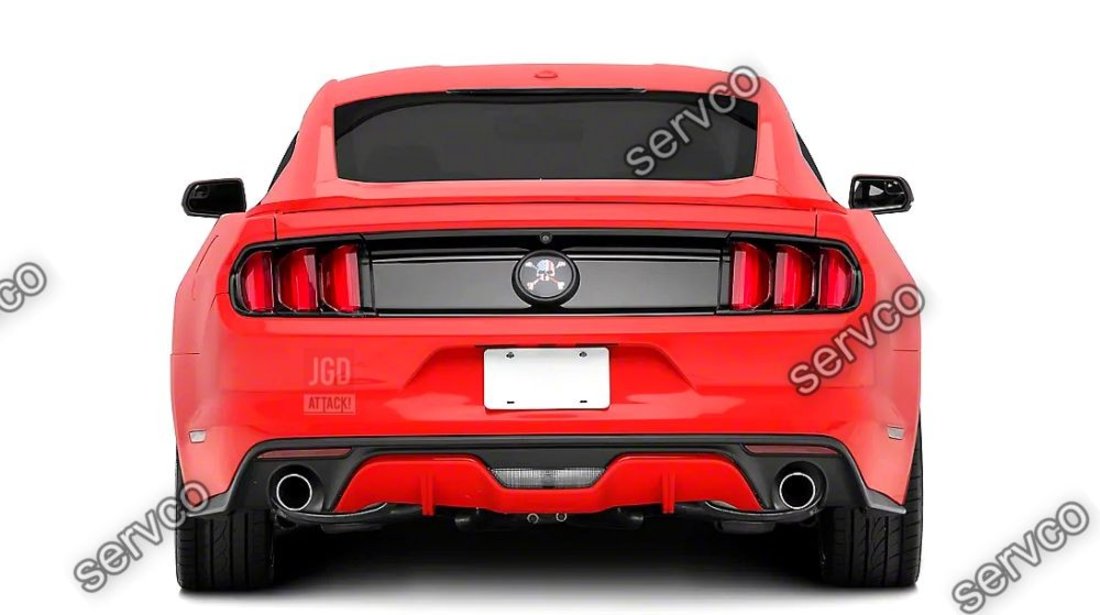 Emblema panou portbagaj bara spate Ford Mustang American Skull 2015-2021 v3