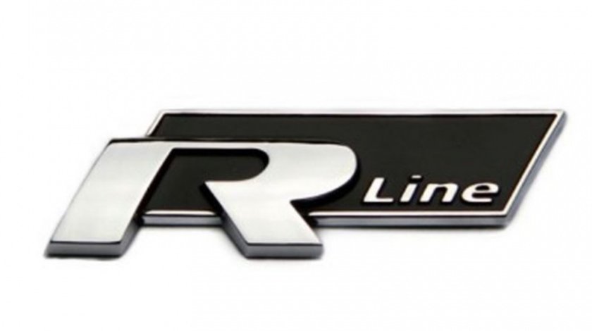 Emblema R-Line Crom Negru