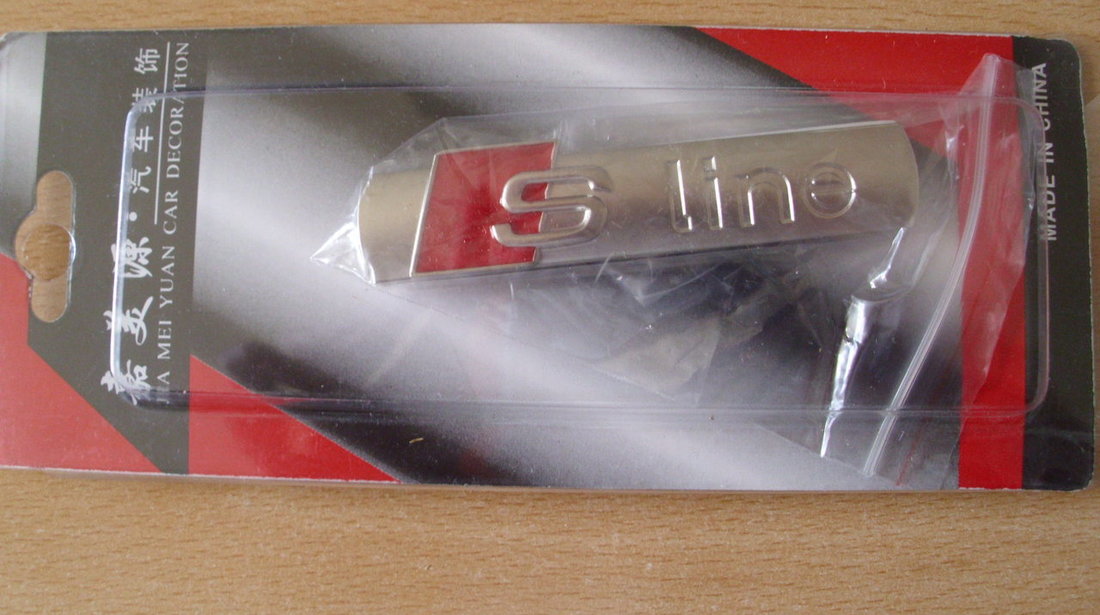 Emblema S-line 7X1.5 cm mat pt portbagaj