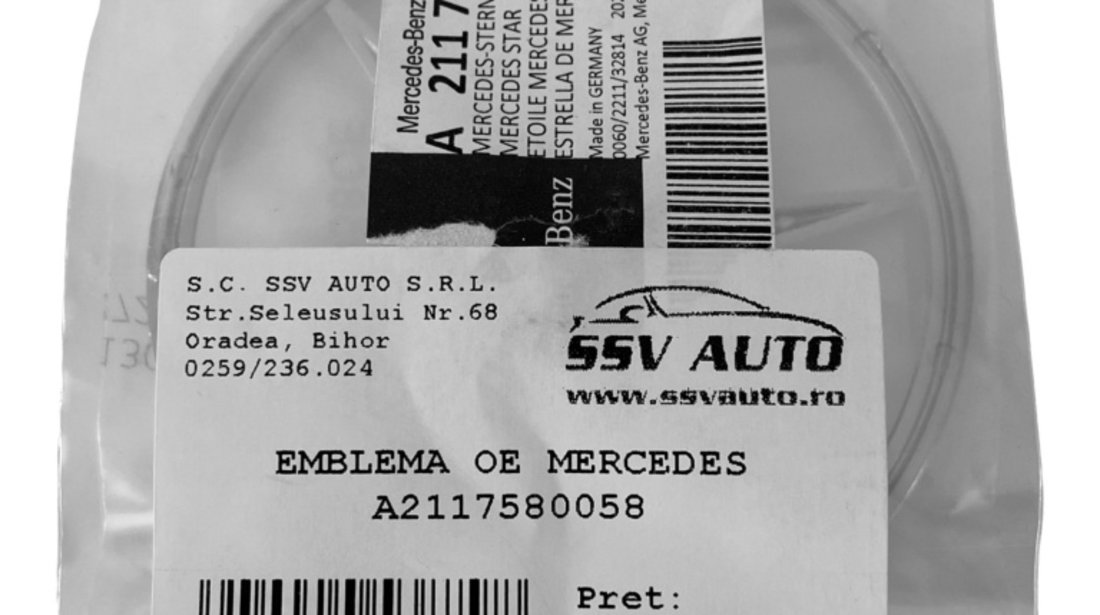 Emblema Spate Oe Mercedes-Benz A2117580058