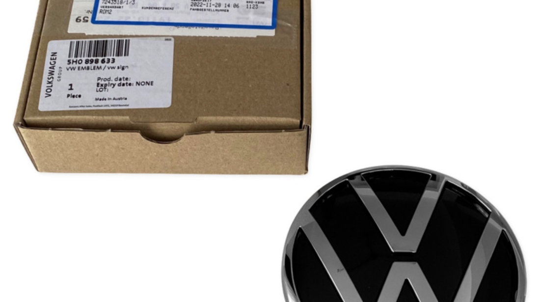 Emblema Spate Oe Volkswagen Golf 8 2020→ Cu Camera Marsarier 5H0898633