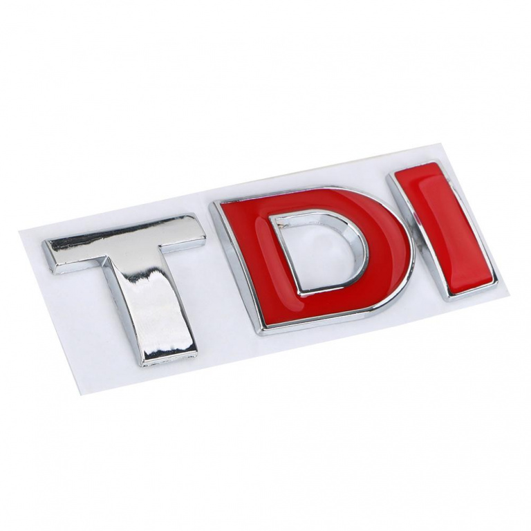 Emblema Sticker TDI Cu D, I Rosu EM 125-3
