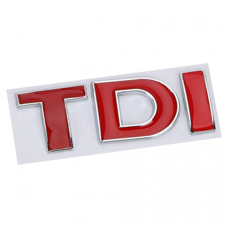 Emblema Sticker TDI Full Rosu EM 125-4