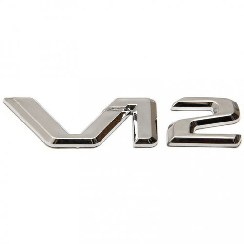 Emblema V12 Crom