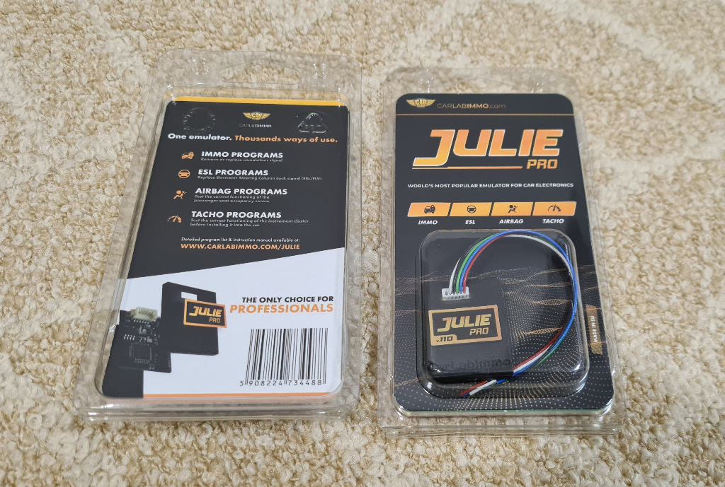 Emulator Julie Original v121 - IMMO OFF, AIRBAG, ESL & TACHO Emulator