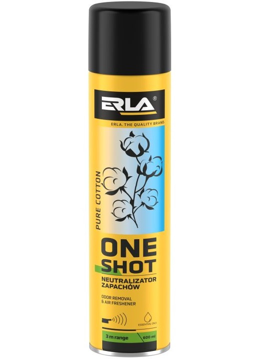 Erla One Shot Spray Indepartat Mirosuri Pure Cotton 600ML R421