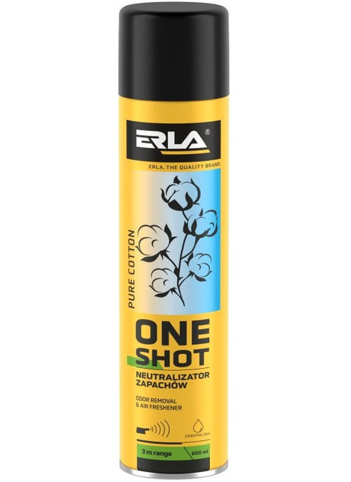 Erla One Shot Spray Indepartat Mirosuri Pure Cotton 600ML R421