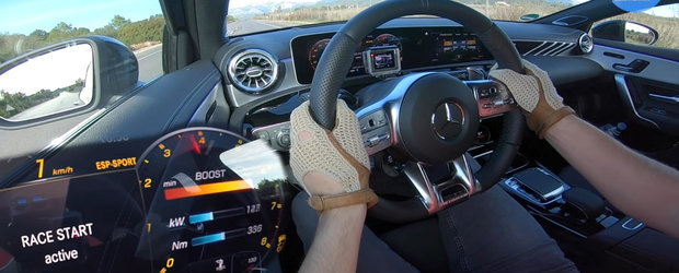 Este cel mai nou membru al familiei AMG si se bate cu Golf R. TEST DE ACCELERATIE cu A35 AMG