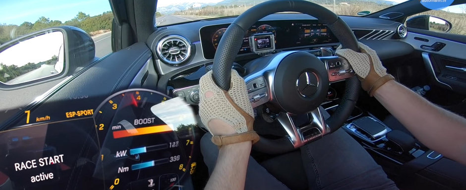 Este cel mai nou membru al familiei AMG si se bate cu Golf R. TEST DE ACCELERATIE cu A35 AMG