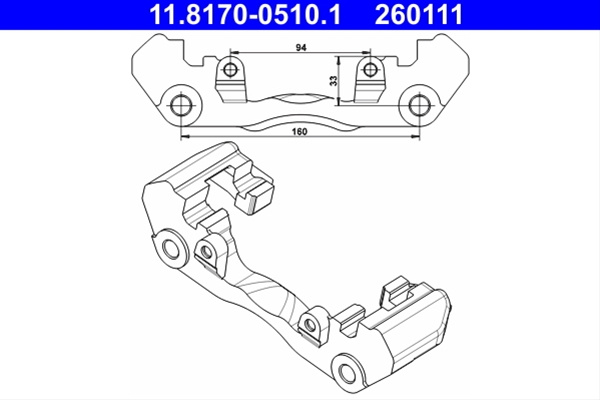 Etrier Frana Ate Mercedes-Benz 11.8170-0510.1
