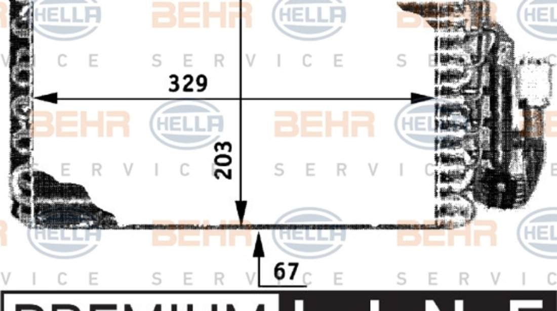 Evaporator,aer conditionat (8FV351210011 HELLA) BMW