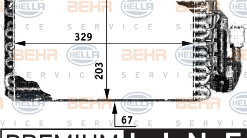 Evaporator,aer conditionat (8FV351210011 HELLA) BMW